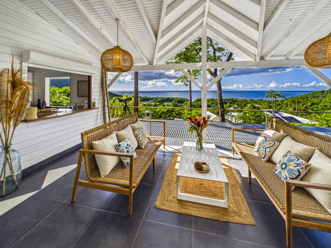 6.Guadeloupe Deshais- location villa 4 chambres 8 personnes avec piscine vue Mer